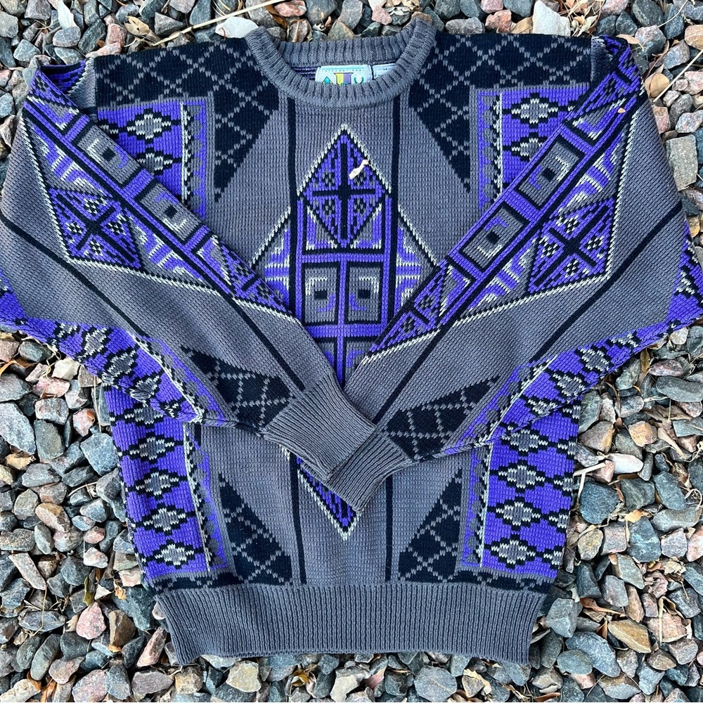 Vintage Rough Cut Pattern Sweater